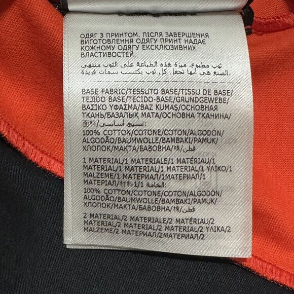 Moncler x Adidas T-Shirt Men's Size M Black Orange Cotton Short Sleeve NWT $380 - Picture 13 of 15